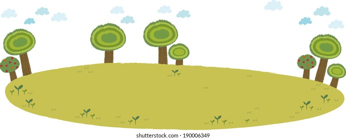The view of grassland with sky 