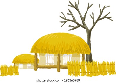 The view of hatched house 