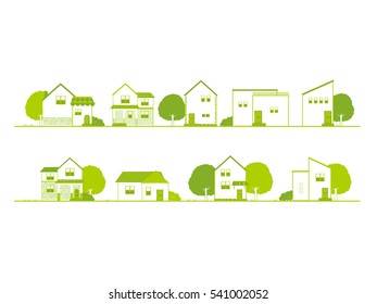 The view of house in the town