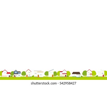 The view of house in the town
