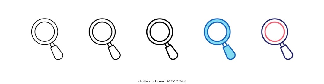 View Icon In 5 Different Styles Set Collection.