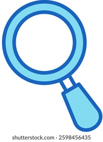 View Icon Blue Vector Illustration