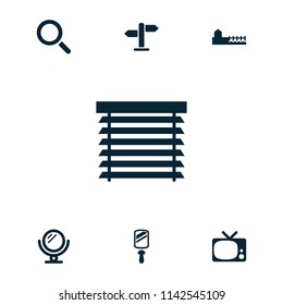 View icon. collection of 7 view filled icons such as mirror, avenue, window shutter, direction, tv. editable view icons for web and mobile.