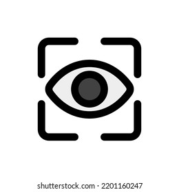 View icon in filled line style about camera, use for website mobile app presentation