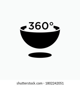 360° View icon. Full Vision Symbol - Vector.