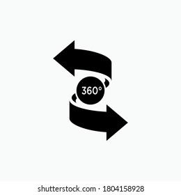 360° Ansicht Symbol. Vollbildsymbol - Vektorgrafik.