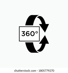 360° View Icon. Full Vision Symbol - Vector.