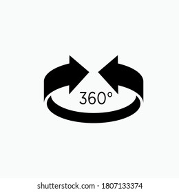 360° Ansicht Symbol. Vollbildsymbol - Vektorgrafik.