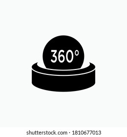 360° View Icon. Full Vision Symbol - Vector Logo Template.