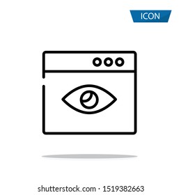 view icon isolate on white background.