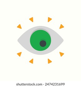 icono de vista, conjunto de iconos de Diseño gráfico aislado con estilo de color plano