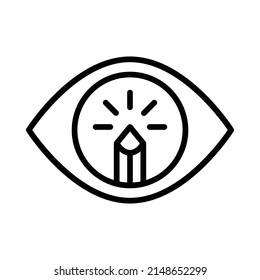 Symbol anzeigen. Line Art Design einzeln auf weißem Hintergrund