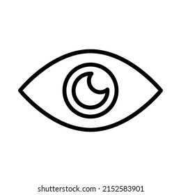 View Icon. Line Art Style Design Isolated On White Background