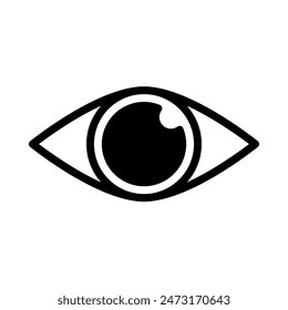 Ansicht Symbol oder Logo Illustration Umriss Schwarz Stil