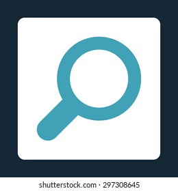 View icon from Primitive Buttons OverColor Set. This rounded square flat button is drawn with blue and white colors on a dark blue background.