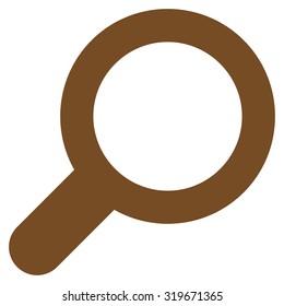 View icon from Primitive Set. This isolated flat symbol is drawn with brown color on a white background, angles are rounded.