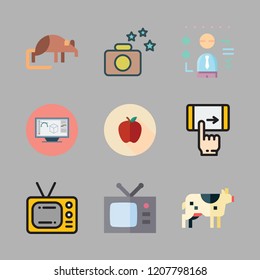 view icon set. vector set about graphic design, graphics, smartphone and cow icons set.