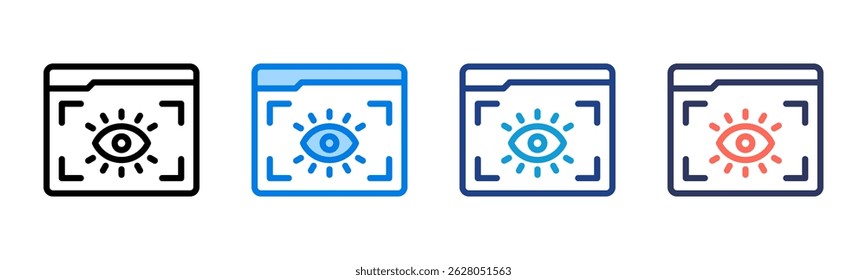 Exibir coleção de vários estilos de folha de ícone