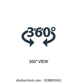 360Â° view icon. Simple element illustration. 360Â° view concept symbol design from Augmented reality collection. Can be used for web and mobile.