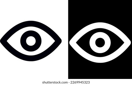 View Icon vector design black and white