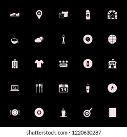 view icon. view vector icons set sun and cloud, notebook, coffee cup heart and t shirt