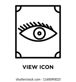 View icon vector isolated on white background, View transparent sign , line and outline elements in linear style