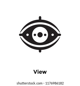 View icon vector isolated on white background, logo concept of View sign on transparent background, filled black symbol