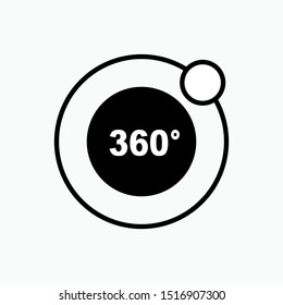 360° View Icon  - Vector, Sign and Symbol for Design, Presentation, Website or Apps Elements. 