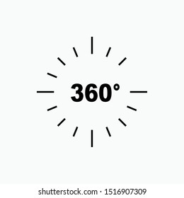 360° View Icon  - Vector, Sign and Symbol for Design, Presentation, Website or Apps Elements. 