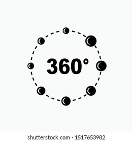 360° View Icon  - Vector, Sign and Symbol for Design, Presentation, Website or Apps Elements. 