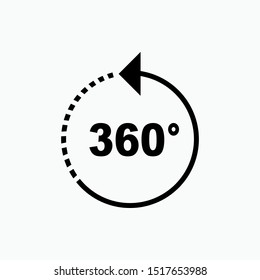 360° View Icon  - Vector, Sign and Symbol for Design, Presentation, Website or Apps Elements. 