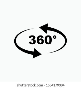 360° View Icon - Vector, Sign and Symbol for Design, Presentation, Website or Apps Elements. 