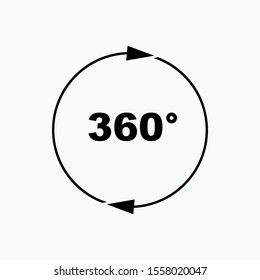 360° View Icon - Vector, Sign and Symbol for Design, Presentation, Website or Apps Elements. 