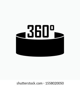 360° View Icon - Vector, Sign and Symbol for Design, Presentation, Website or Apps Elements. 