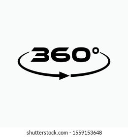 360° View Icon - Vector, Sign and Symbol for Design, Presentation, Website or Apps Elements. 