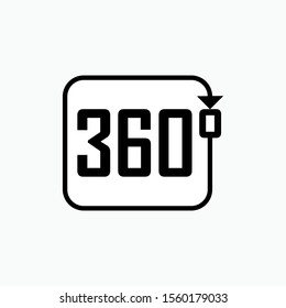 
360° View Icon - Vector, Sign and Symbol for Design, Presentation, Website or Apps Elements.