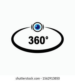 360° View Icon - Vector, Sign and Symbol for Design, Presentation, Website or Apps Elements. 