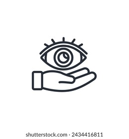 Ansichtssymbol. vector.Editable stroke.linear style sign zur Verwendung als Webdesign, logo.Symbol Illustration.