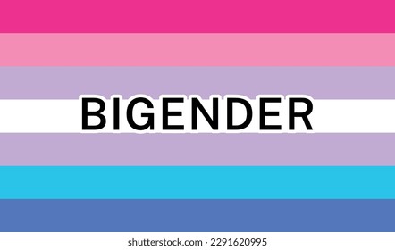 Vista de la bandera internacional del orgullo bisexual