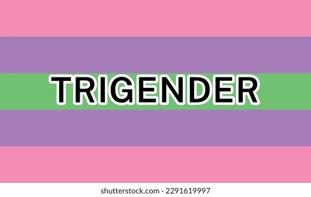 View of International Trigender Pride Flag