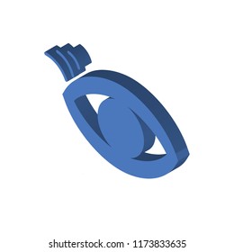 View isometric left top view 3D icon