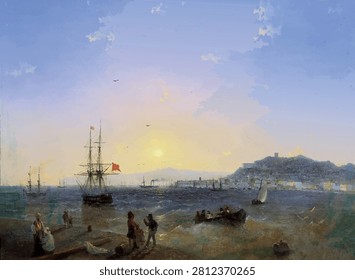 View of Kerch - vector illustration