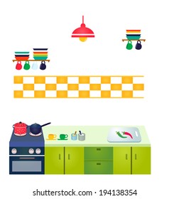 The view of kitchen 