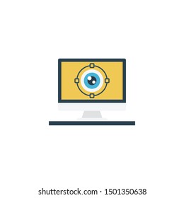 view lcd glyph flat vector icon