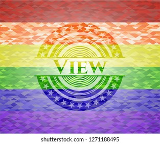 View lgbt colors emblem 