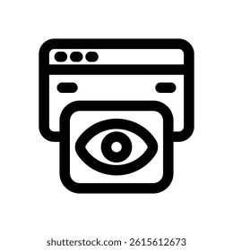 view line icon. Clean and minimalist vector icon for websites, mobile apps, presentations, and logos. Fully scalable and customizable for any project.