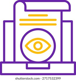 Ansicht Linie Zwei Farbe Vektor Linie Zwei Farbe Vektor Symbol Design Design