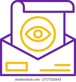 Ansicht Linie Zwei Farbe Vektor Linie Zwei Farbe Vektor Symbol Design Design