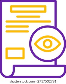 Ansicht Linie Zwei Farbe Vektor Linie Zwei Farbe Vektor Symbol Design Design