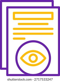 Ansicht Linie Zwei Farbe Vektor Linie Zwei Farbe Vektor Symbol Design Design